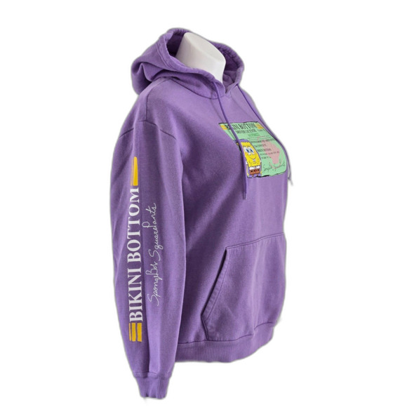 Nickelodeon Sponge Bob Hoodie Women Large Purple Pockets - Picture 2 of 8